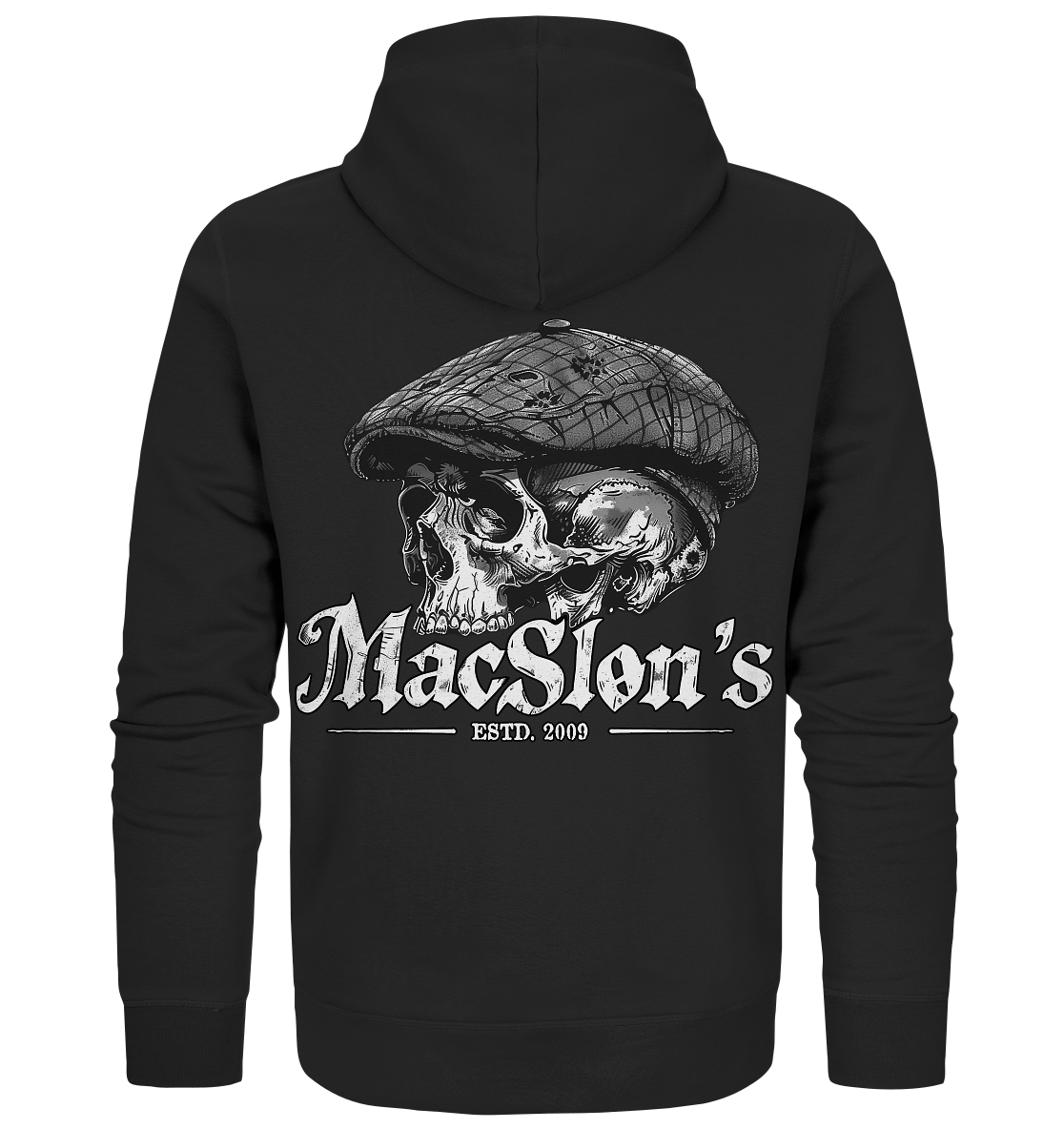 MacSlon's "Estd. 2009 / Flatcap-Skull IX" - Organic Zipper