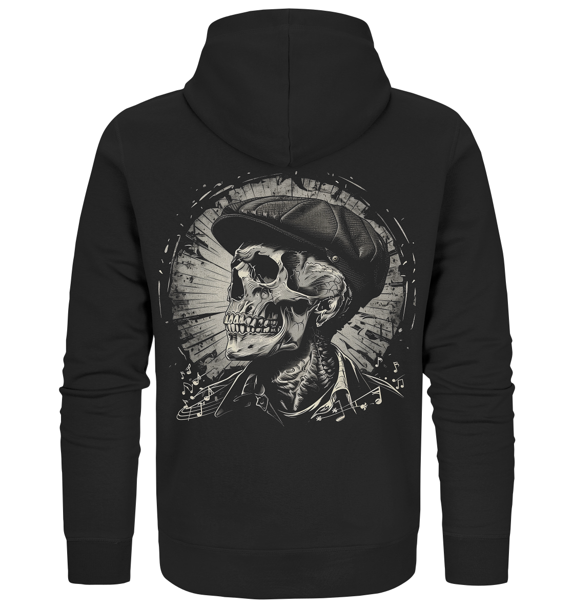 Skull "Flatcap I" - Organic Zipper