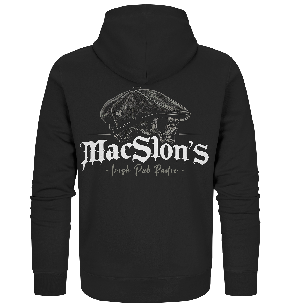 MacSlon's Irish Pub Radio "Flatcap-Skull I"  - Organic Zipper