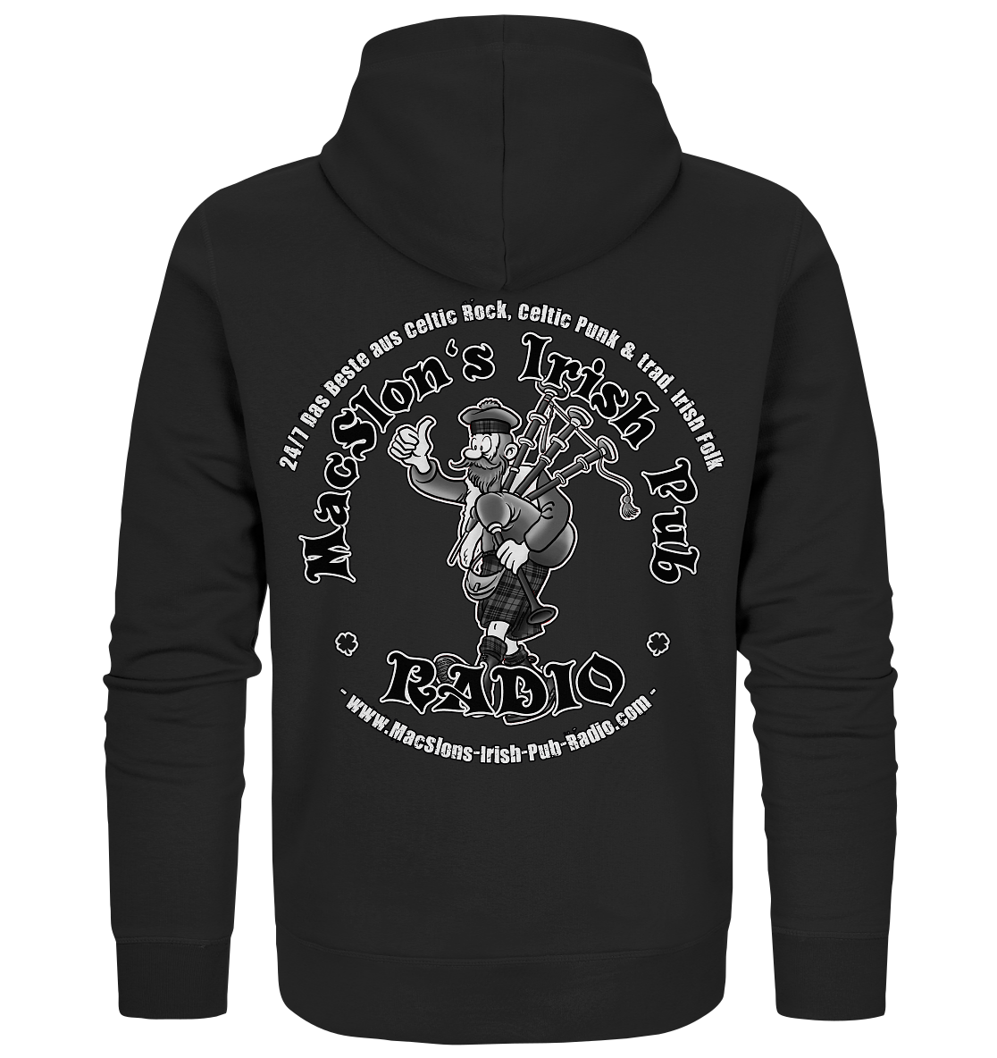 MacSlon's Radio "24/7 - Scotsman Logo" - Organic Zipper