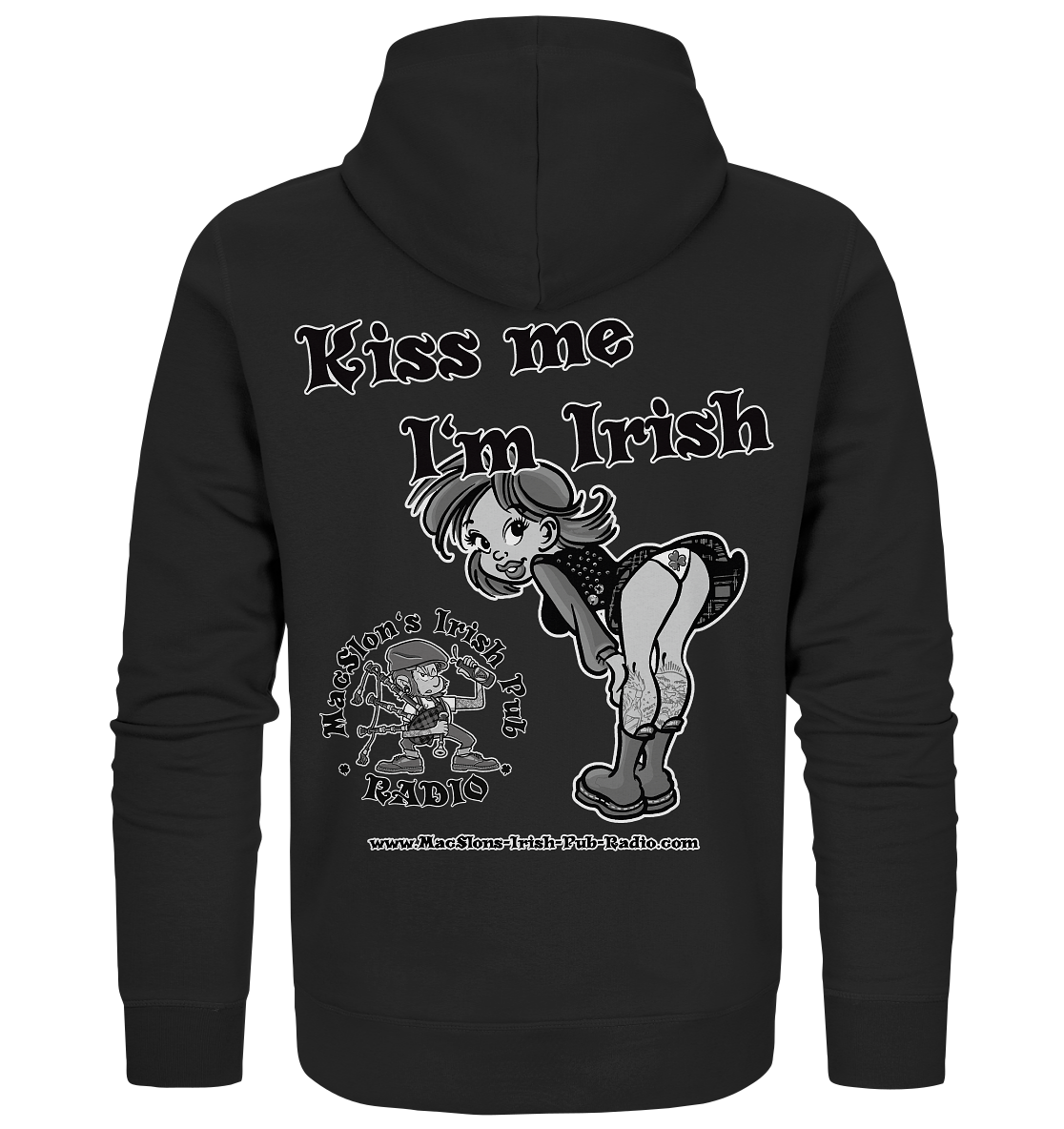 MacSlon's Irish Pub Radio "Kiss Me I'm Irish I"  - Organic Zipper