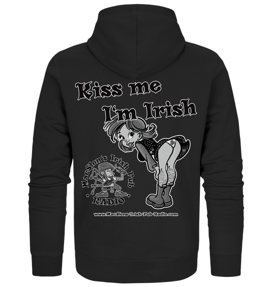 MacSlon's Irish Pub Radio "Kiss Me I'm Irish I"  - Organic Zipper