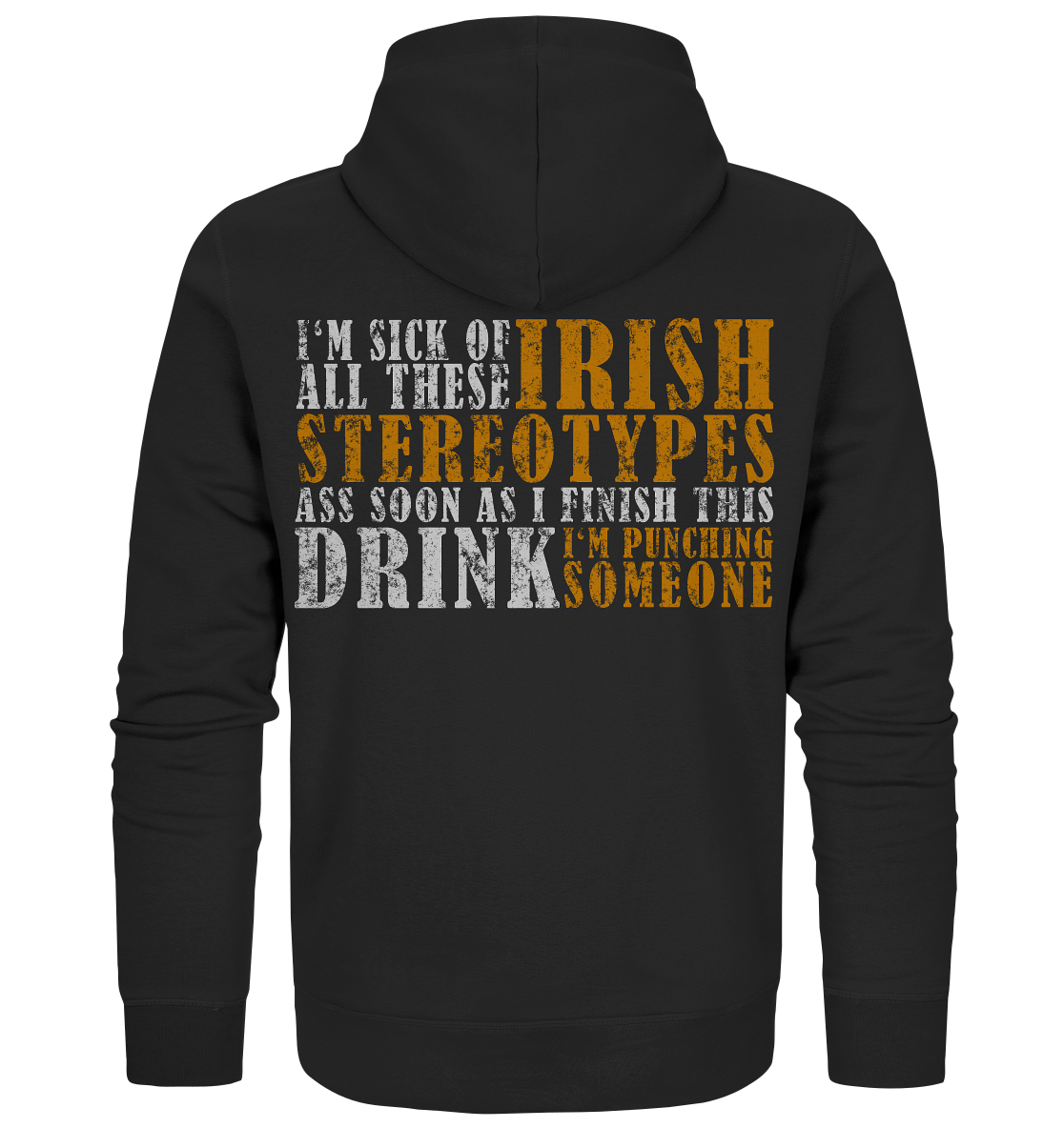 Irish Stereotypes "Punching Someone I" - Organic Zipper