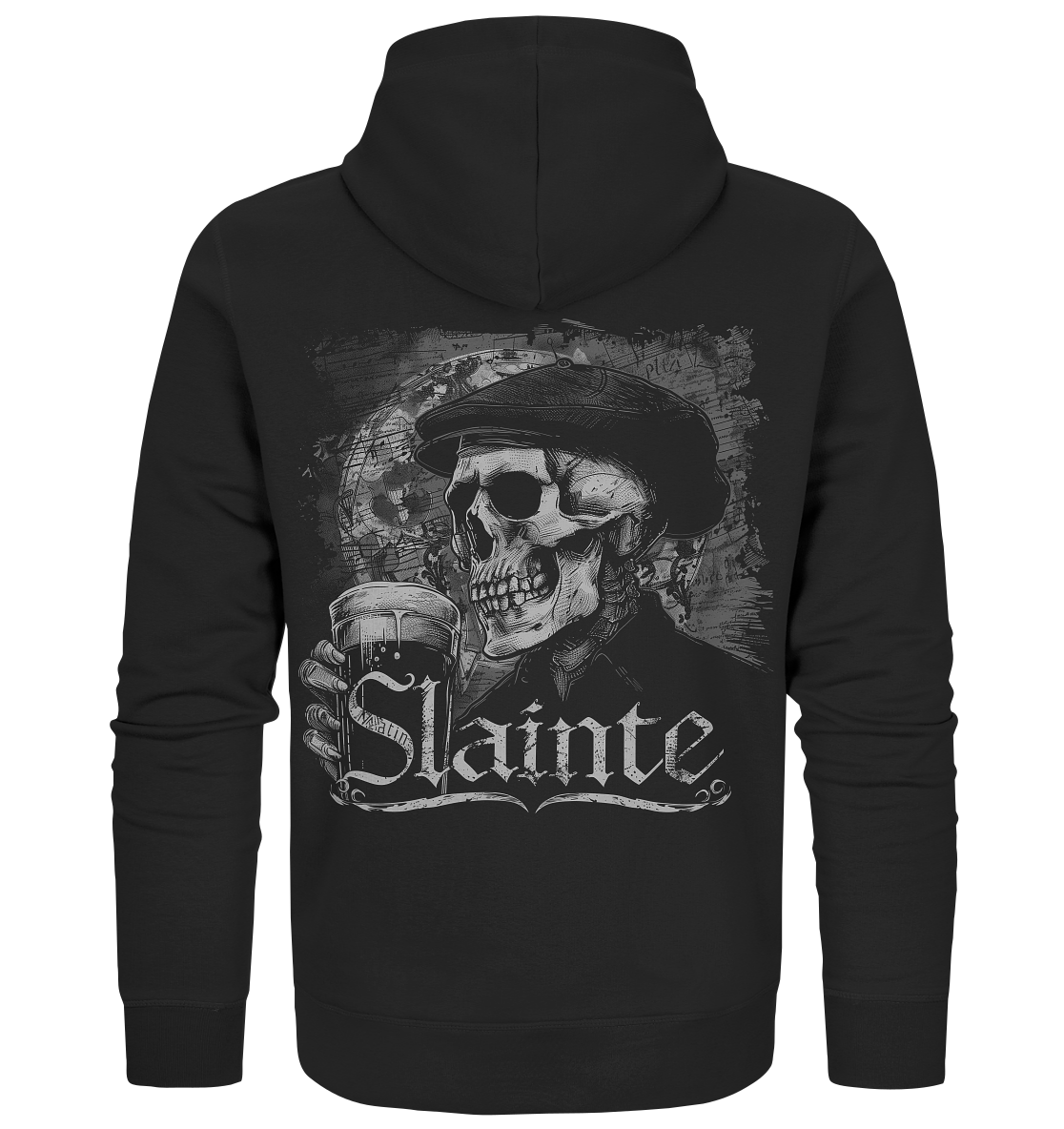 Slainte "Flatcap-Skull I" - Organic Zipper