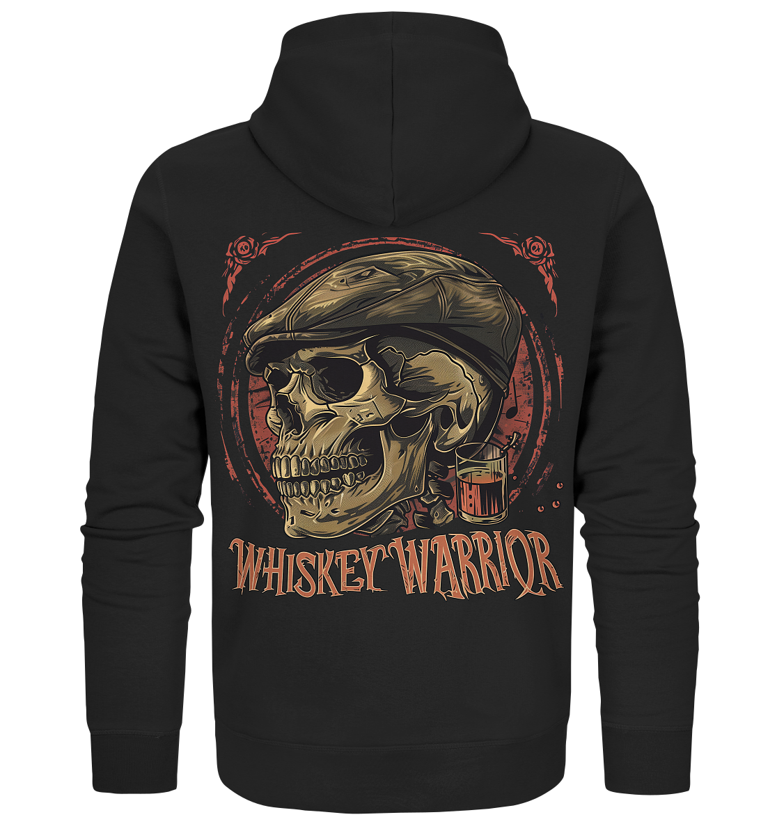 Whiskey Warrior "Flatcap-Skull I"  - Organic Zipper