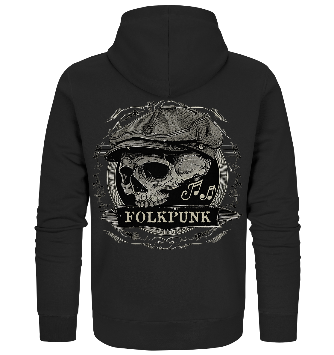 Folkpunk "Flatcap-Skull II"  - Organic Zipper