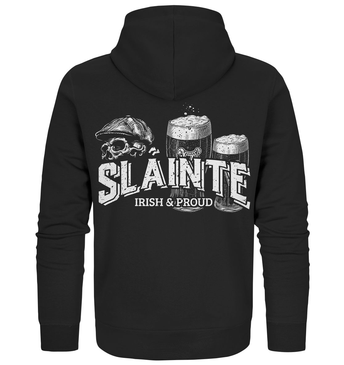 Sláinte "Irish & Proud / Flatcap-Skull I" - Organic Zipper