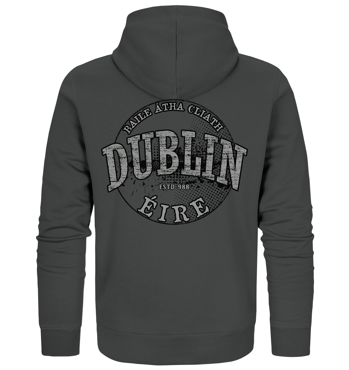 Dublin "Estd 988 / Baile Átha Cliath / Éire"  - Organic Zipper