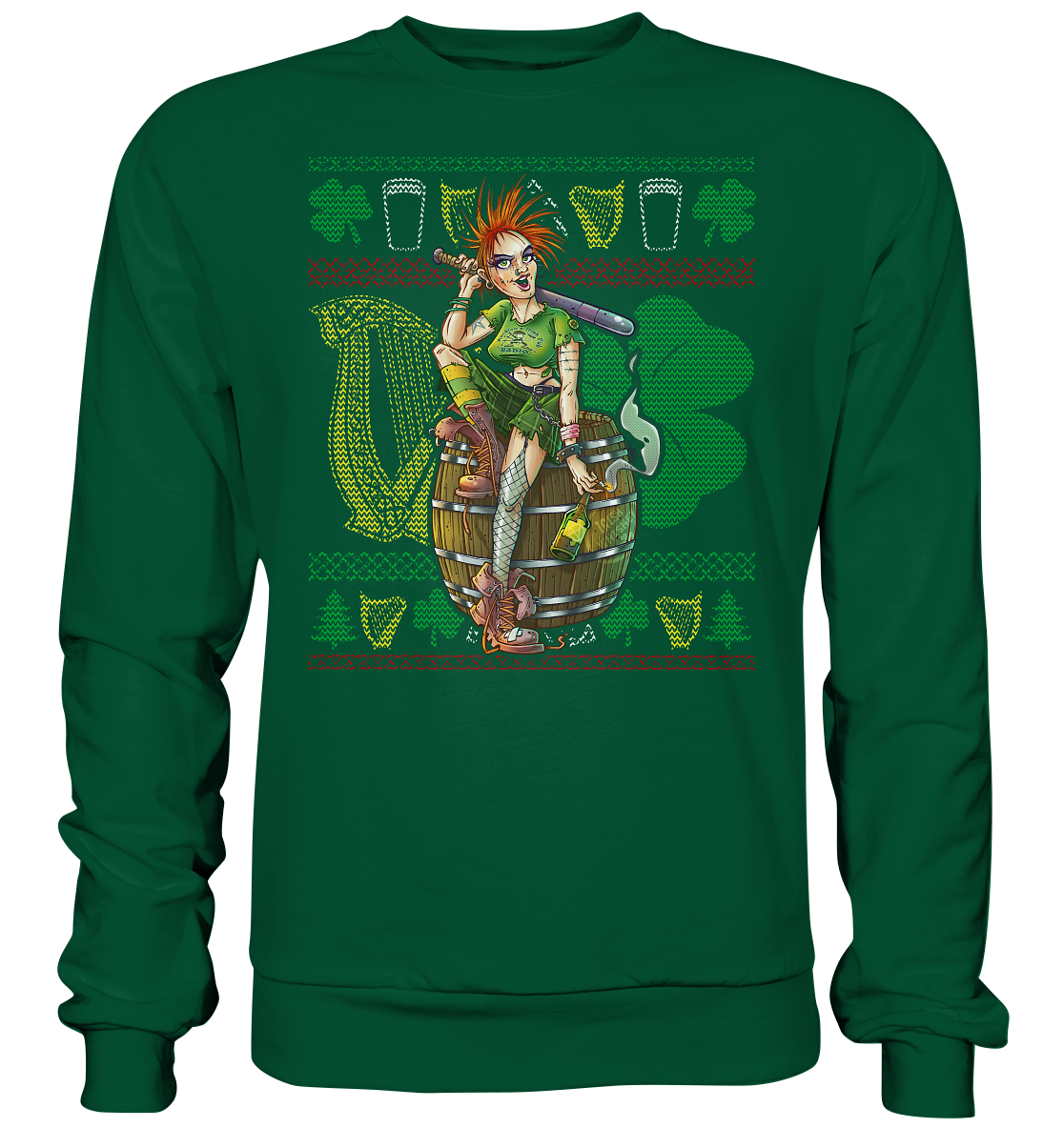 Irish Punk Girl (Christmas) - Basic Sweatshirt