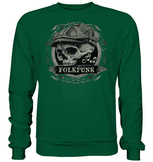 Folkpunk "Flatcap-Skull II"  - Basic Sweatshirt