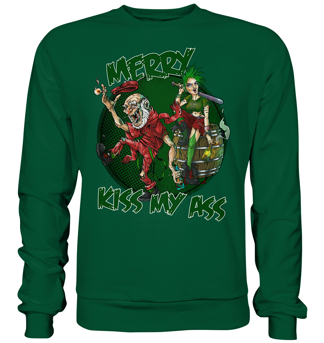 Merry Kiss My Ass (Christmas) - Basic Sweatshirt