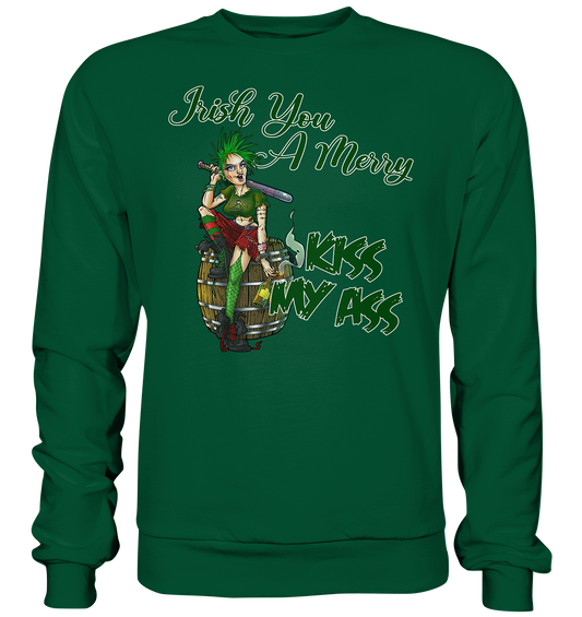 Irish You A Merry "Kiss My Ass" (Christmas) - Basic Sweatshirt