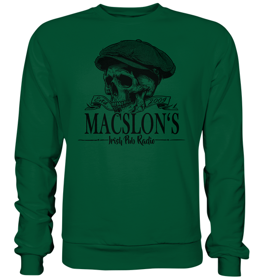 MacSlon's Irish Pub Radio "Estd. 2009 / Flatcap-Skull II" - Basic Sweatshirt