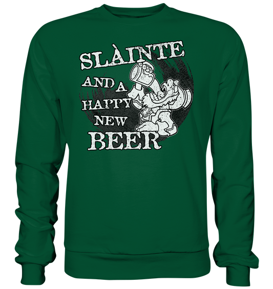 Sláinte "And A Happy New Beer" - Basic Sweatshirt