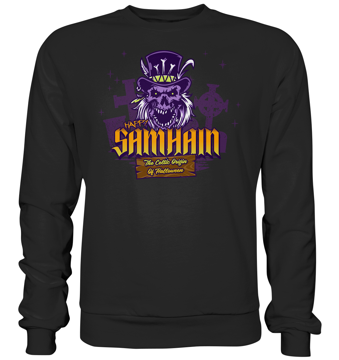 Happy Samhain "The Celtic Origin Of Halloween" - Basic Sweatshirt