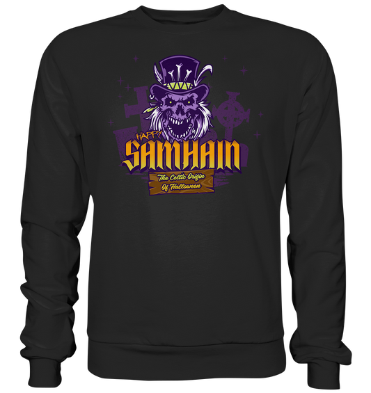 Happy Samhain "The Celtic Origin Of Halloween" - Basic Sweatshirt