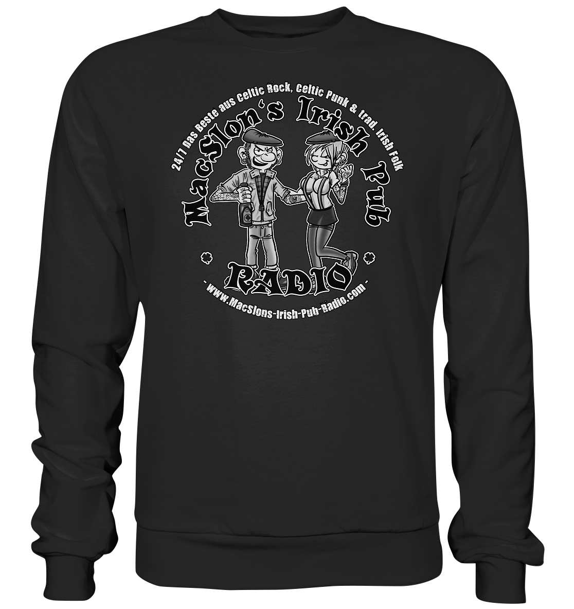 MacSlon's Radio "24/7 - Punk Couple" - Basic Sweatshirt