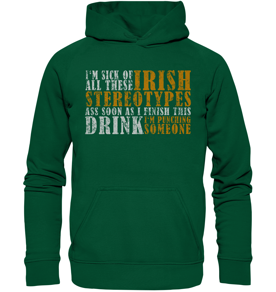 Irish Stereotypes "Punching Someone I" - Basic Unisex Hoodie