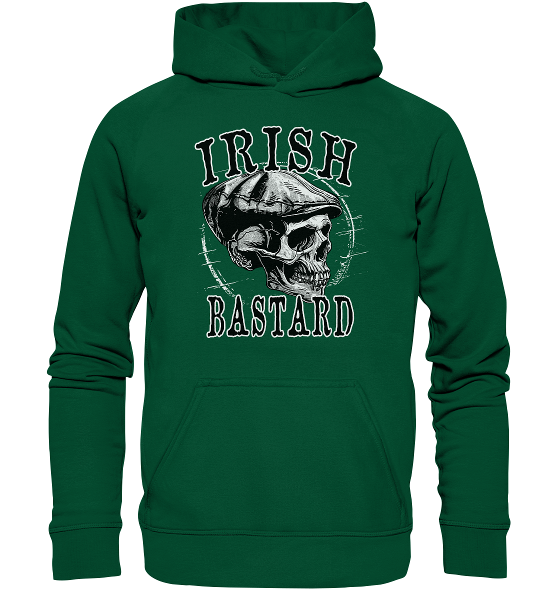 Irish Bastard "Flatcap-Skull II" - Basic Unisex Hoodie