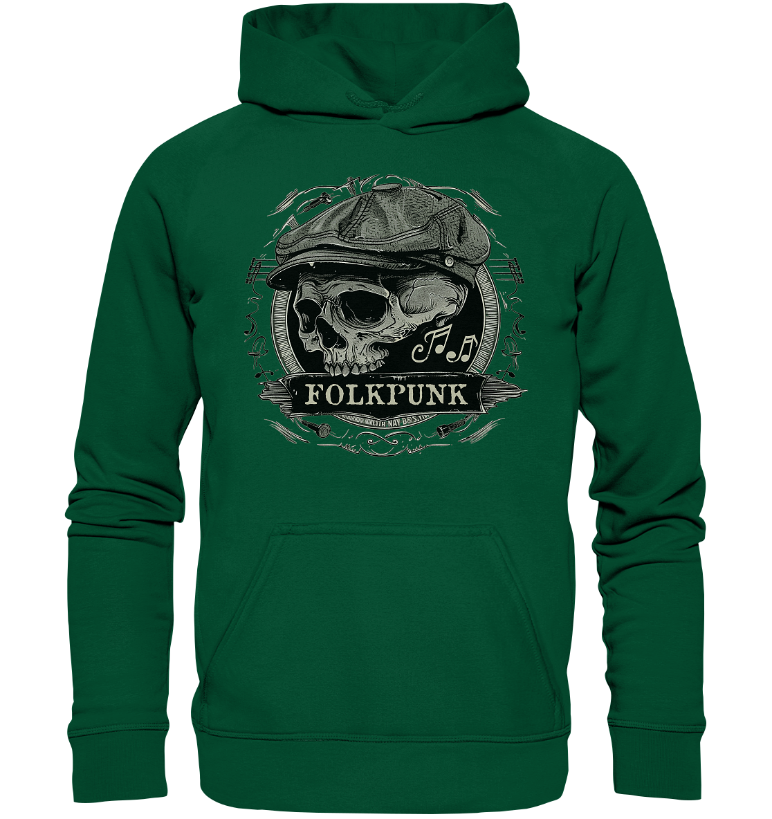 Folkpunk "Flatcap-Skull II"  - Basic Unisex Hoodie