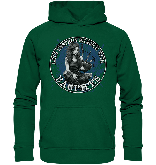 Let's Destroy Silence With "Bagpipes" - Basic Unisex Hoodie