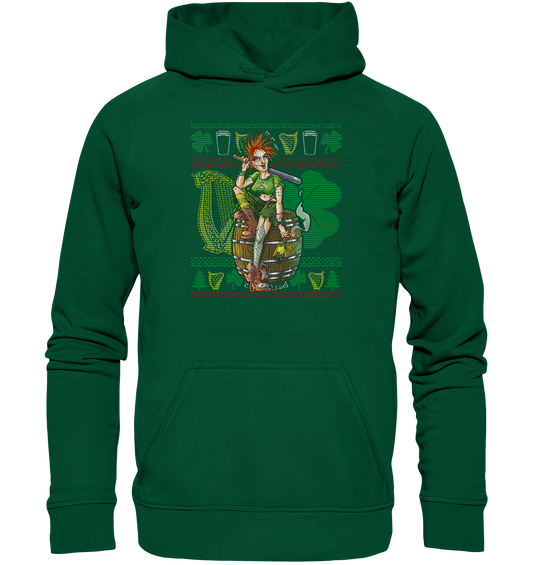 Irish Punk Girl (Christmas) - Basic Unisex Hoodie