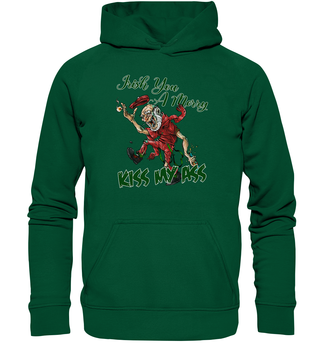 Irish You A Merry "Kiss My Ass" (Christmas) - Basic Unisex Hoodie