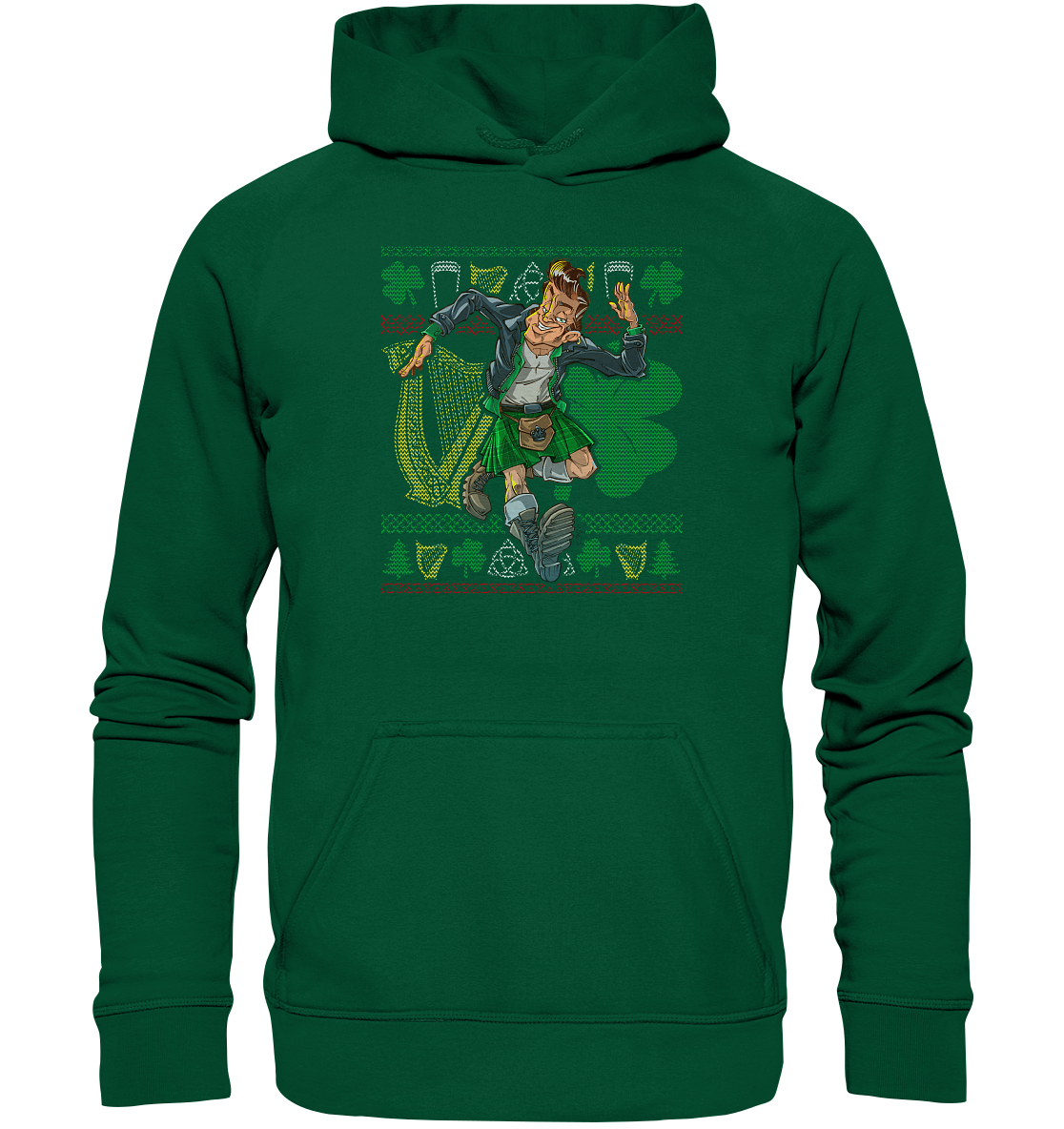 Irish Pub Guy (Christmas) - Basic Unisex Hoodie