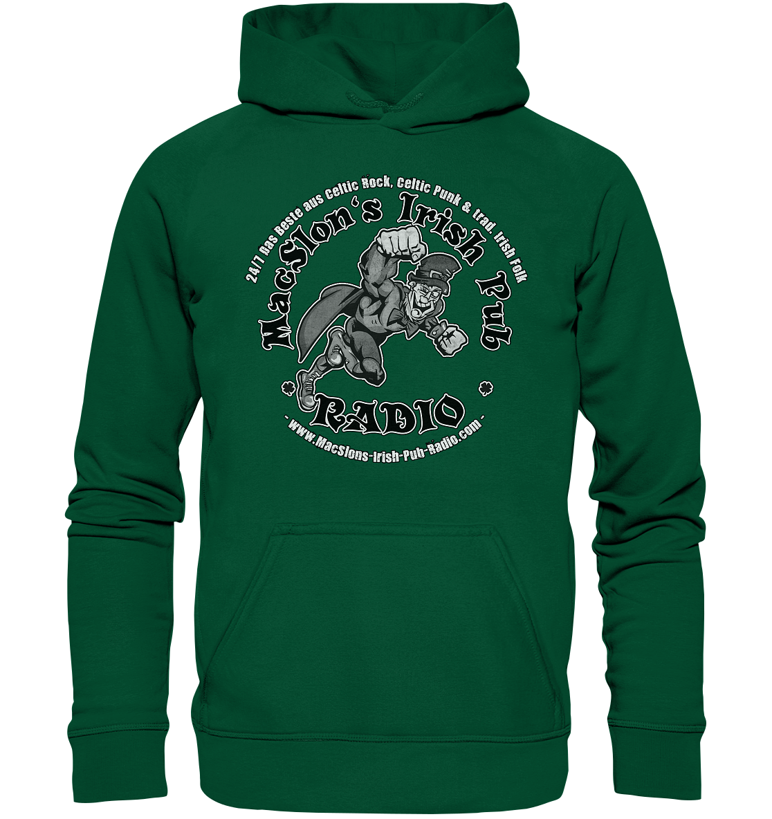 MacSlon's Radio "24/7 - Irish Superhero" - Basic Unisex Hoodie