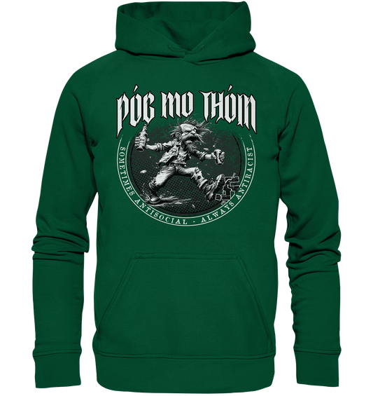 Póg Mo Thóin Streetwear "Sometimes Antisocial - Always Antiracist II" - Basic Unisex Hoodie