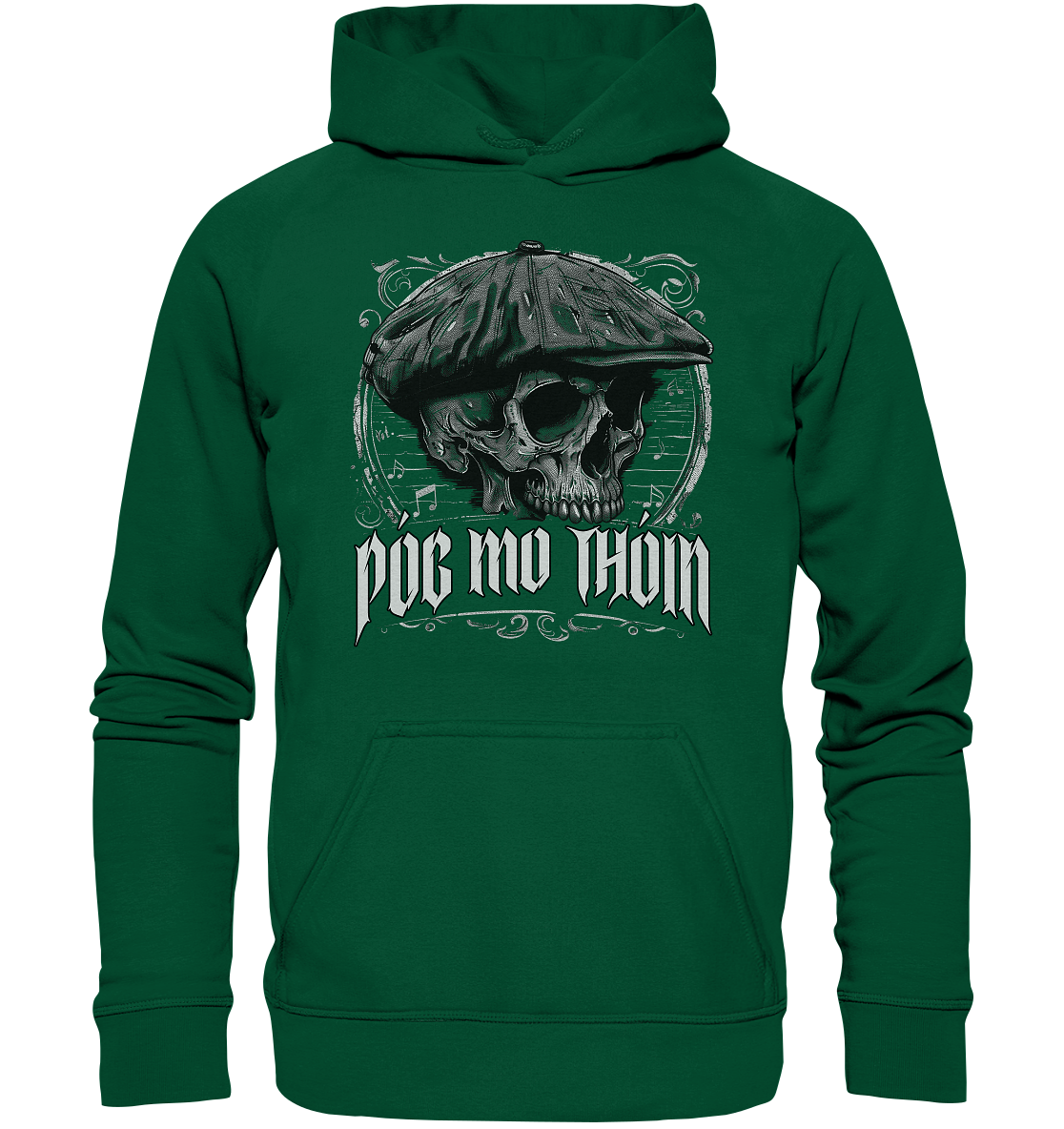 Póg Mo Thóin Streetwear "Flatcap-Skull III" - Basic Unisex Hoodie