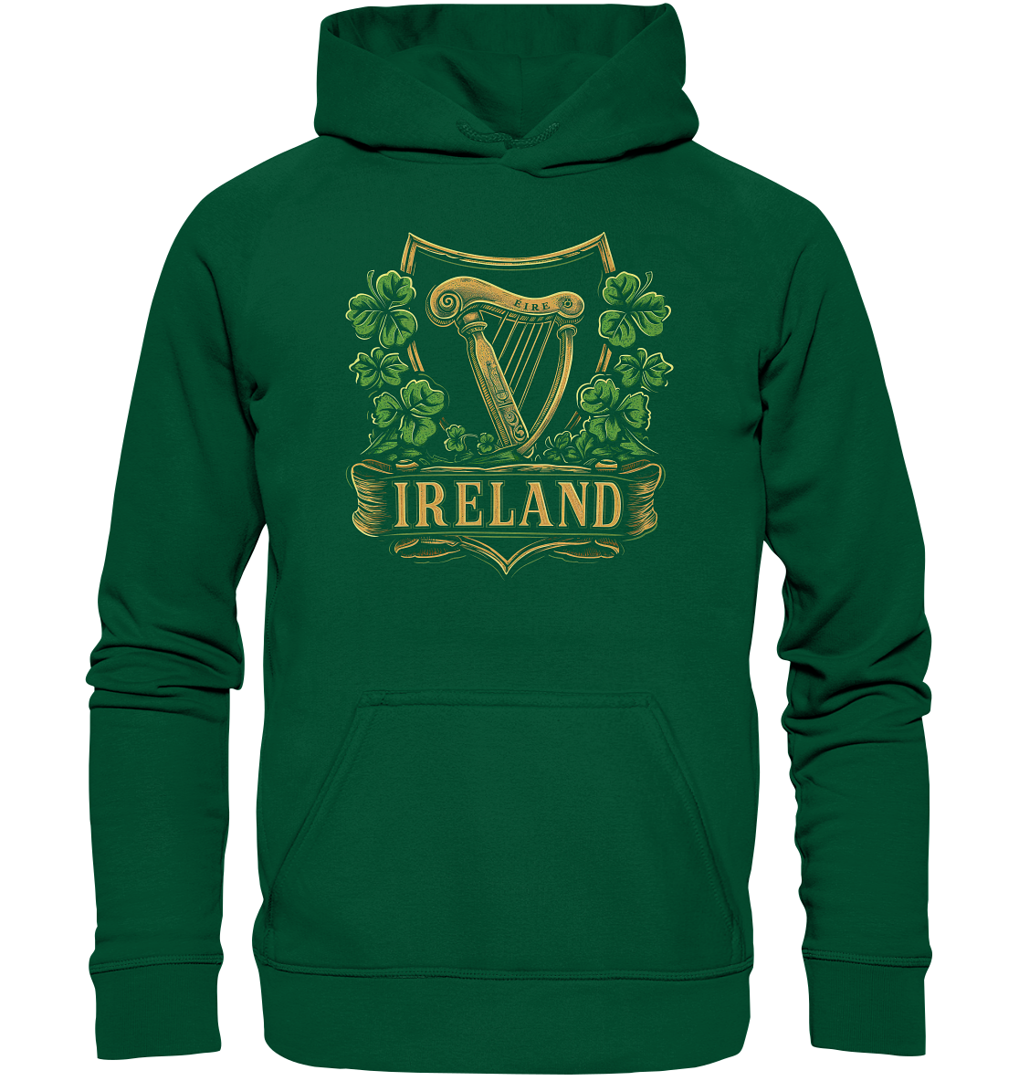 Ireland "Éire / Harp / Shamrock" - Basic Unisex Hoodie