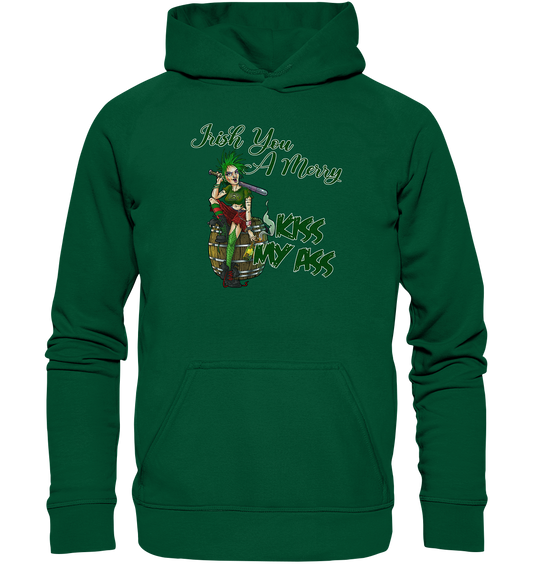 Irish You A Merry "Kiss My Ass" (Christmas) - Basic Unisex Hoodie