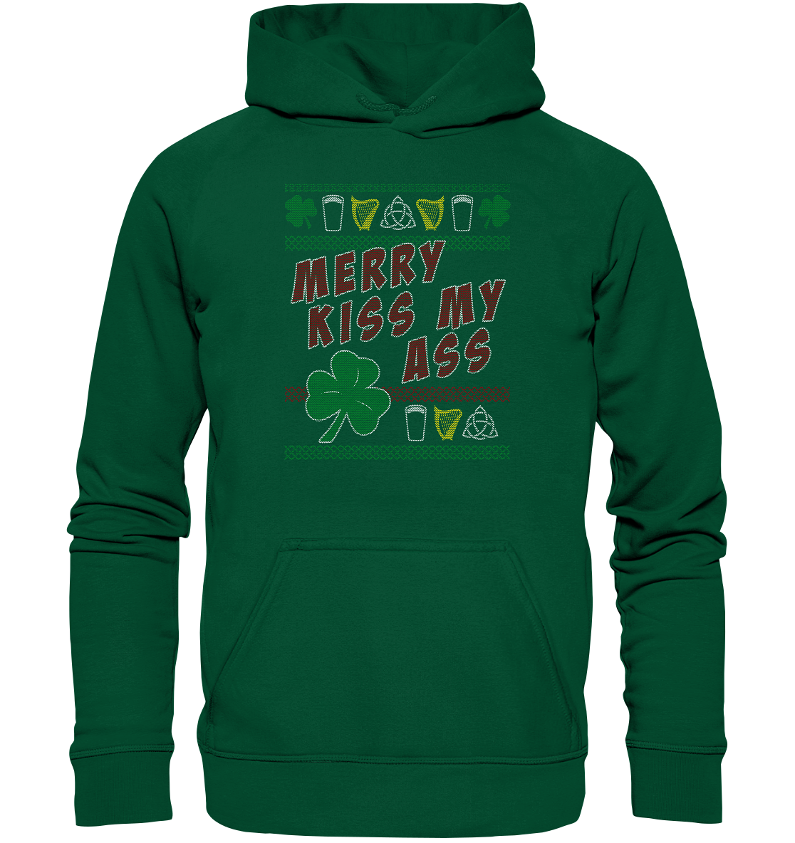 Merry Kiss My Ass (Christmas) - Basic Unisex Hoodie