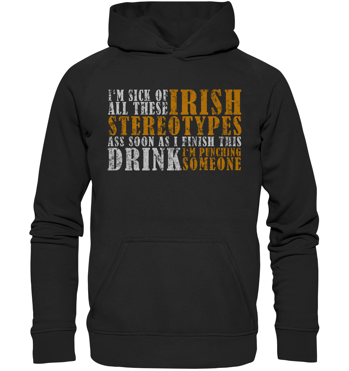 Irish Stereotypes "Punching Someone I" - Basic Unisex Hoodie