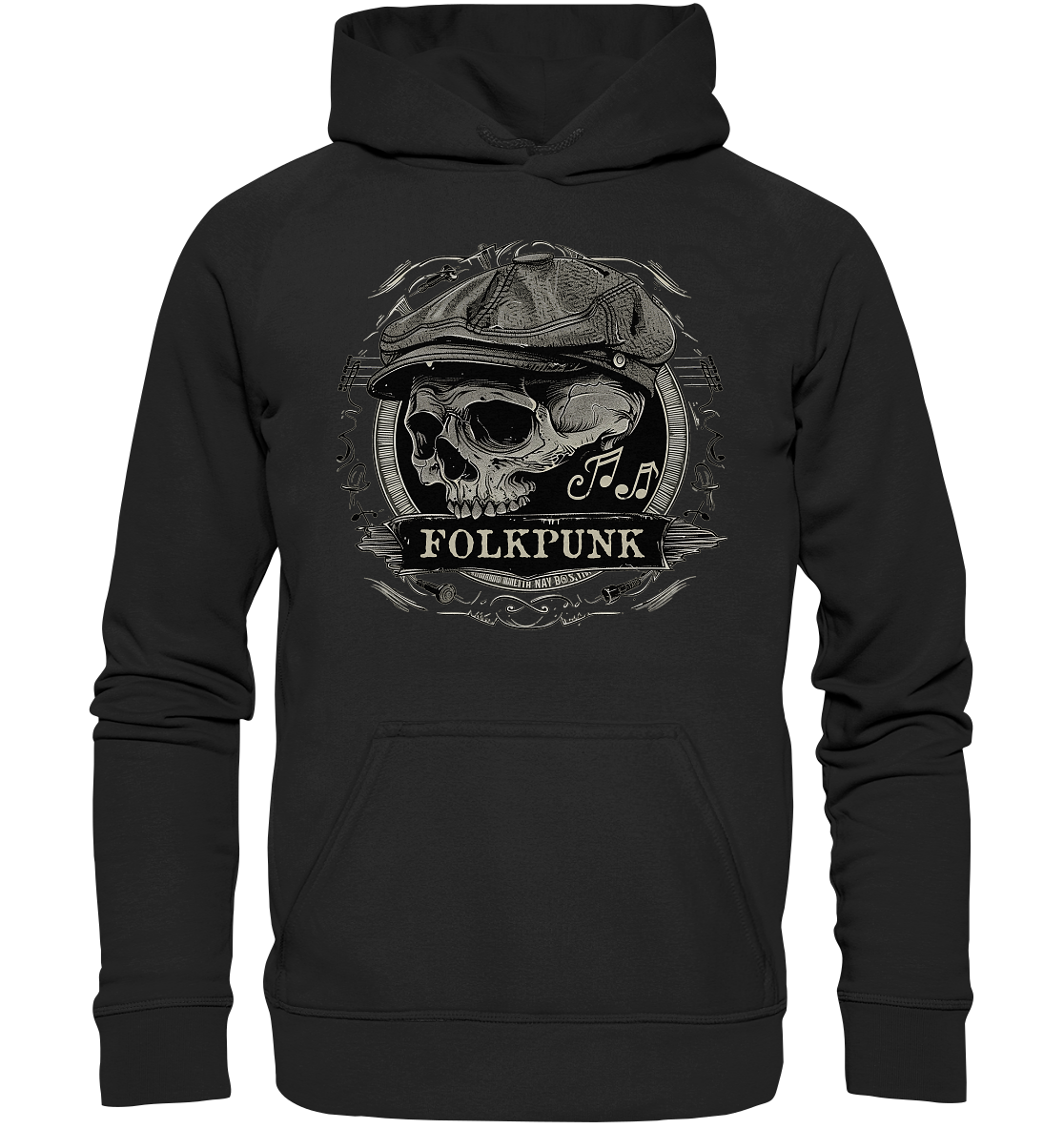 Folkpunk "Flatcap-Skull II"  - Basic Unisex Hoodie