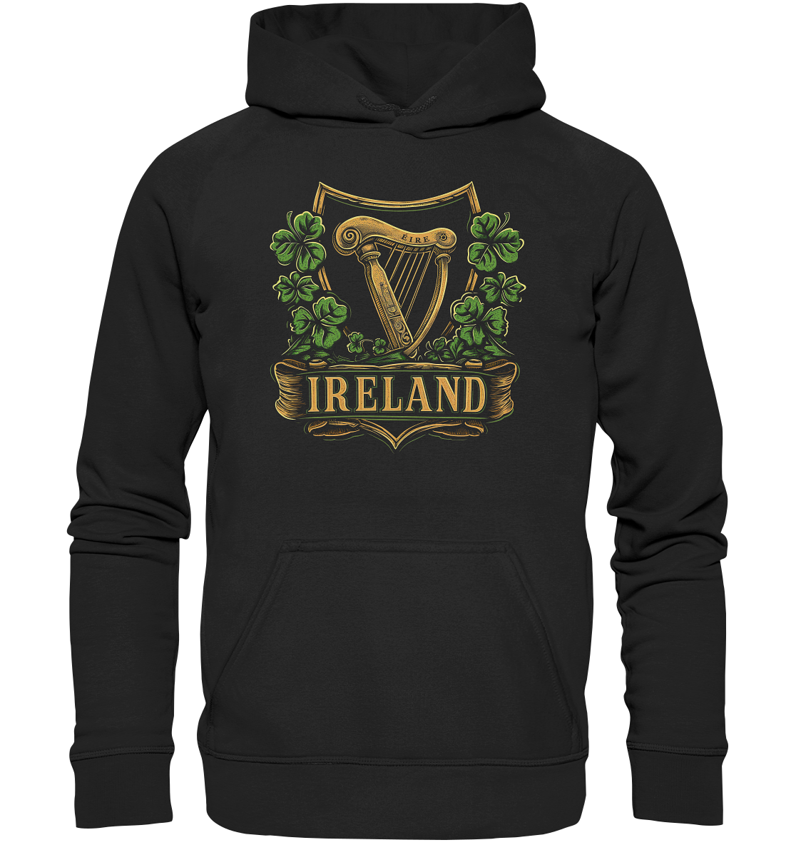 Ireland "Éire / Harp / Shamrock" - Basic Unisex Hoodie