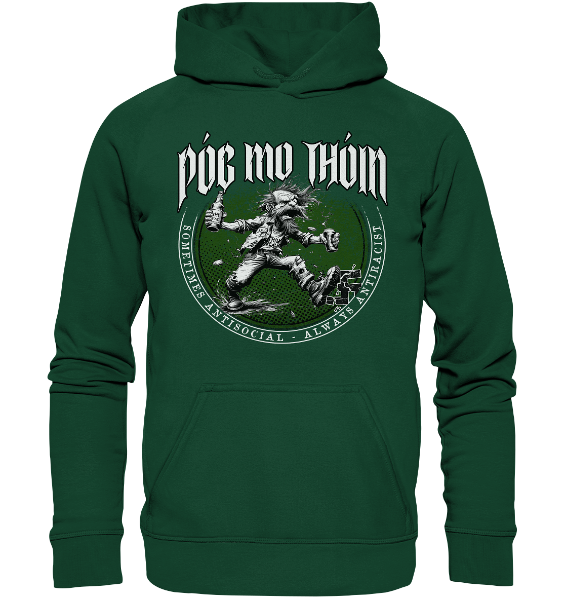 Póg Mo Thóin Streetwear "Sometimes Antisocial - Always Antiracist" - Kids Premium Hoodie