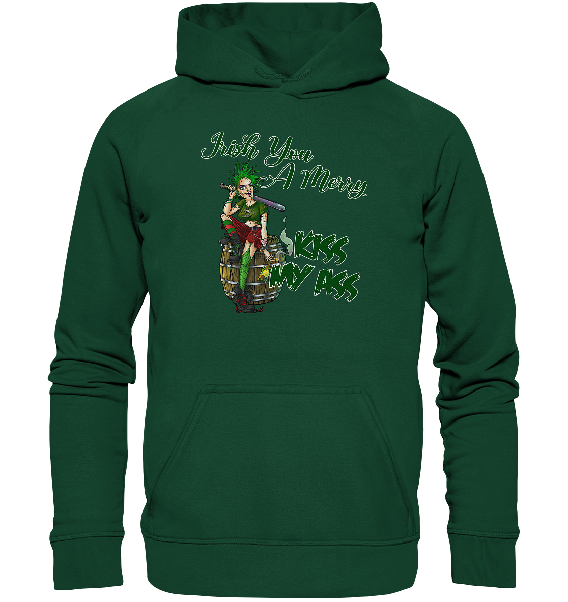 Irish You A Merry "Kiss My Ass" (Christmas) - Kids Premium Hoodie