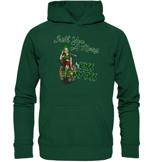 Irish You A Merry "Kiss My Ass" (Christmas) - Kids Premium Hoodie