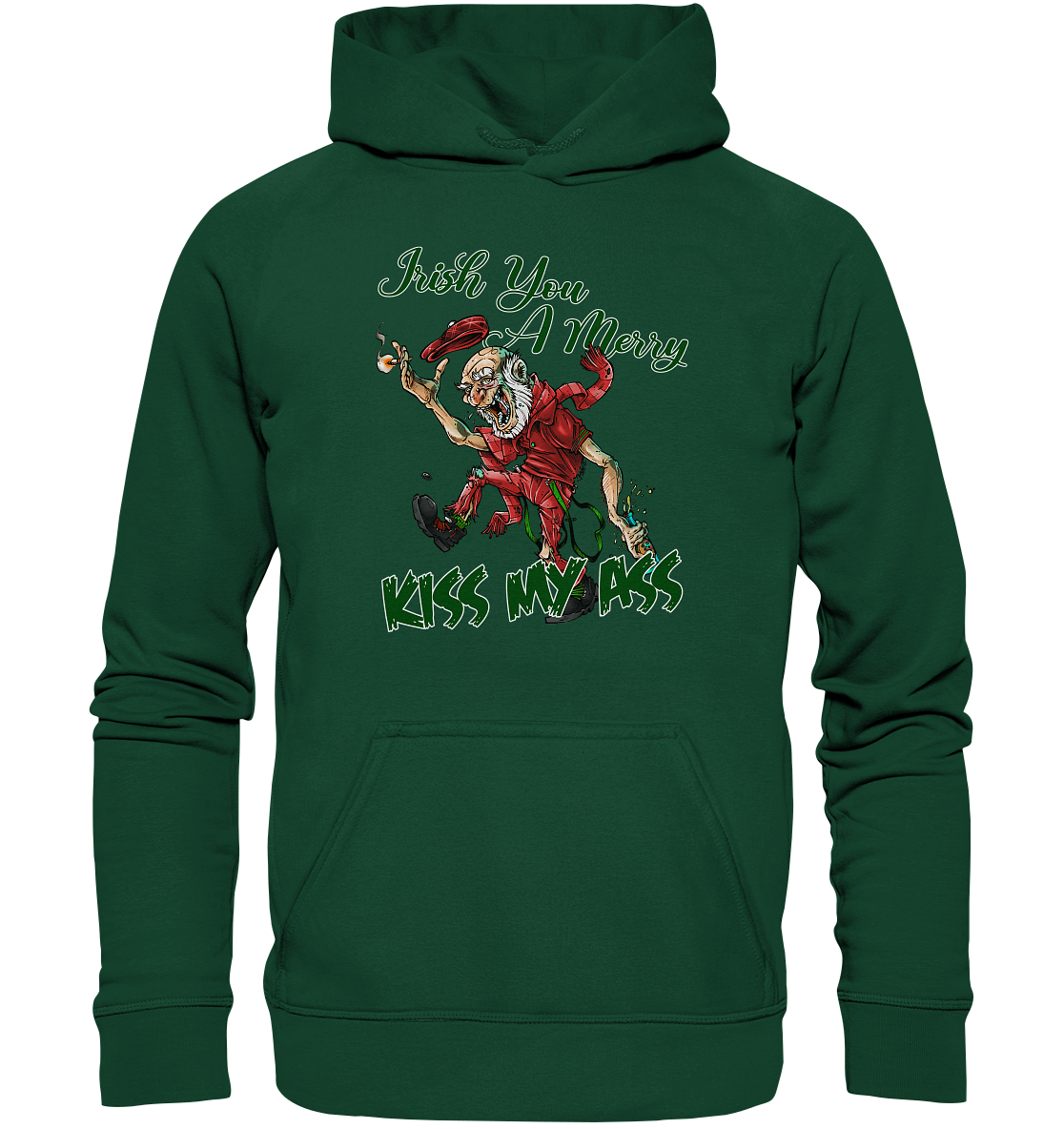 Irish You A Merry "Kiss My Ass" (Christmas) - Kids Premium Hoodie