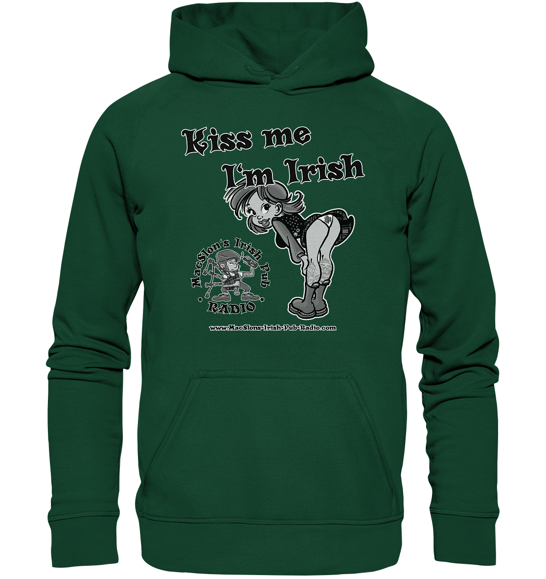 MacSlon's Irish Pub Radio "Kiss Me I'm Irish I"  - Kids Premium Hoodie