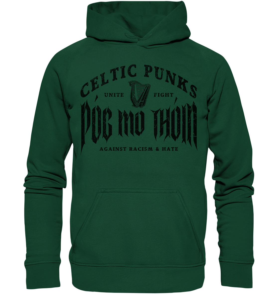 Póg Mo Thóin Streetwear "Celtic Punks Against Racism & Hate / Unite & Fight" - Kids Premium Hoodie