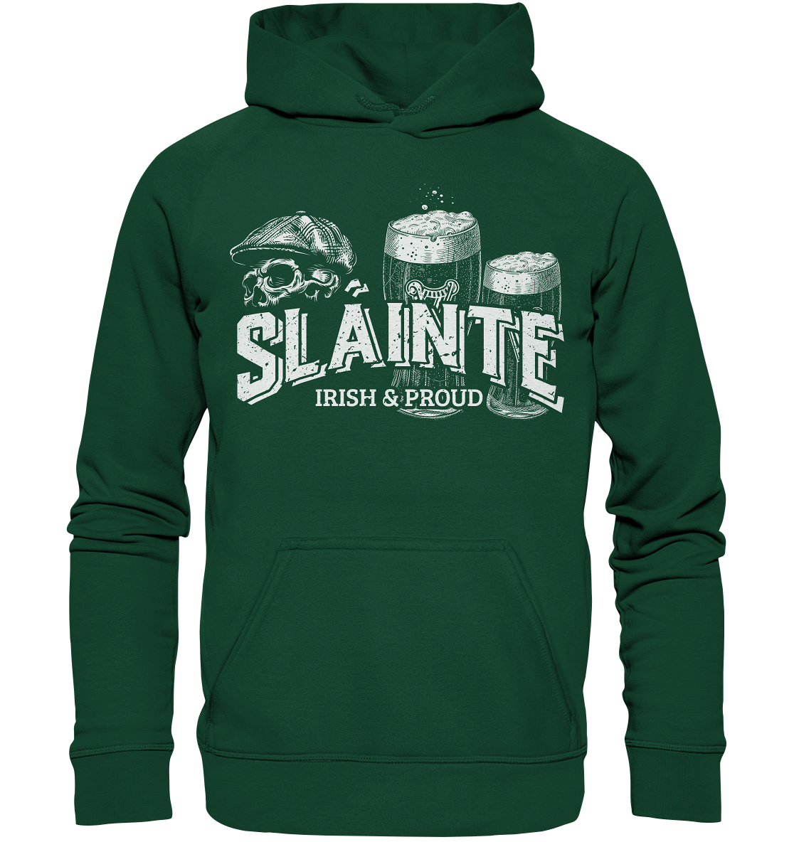 Sláinte "Irish & Proud / Flatcap-Skull I" - Kids Premium Hoodie