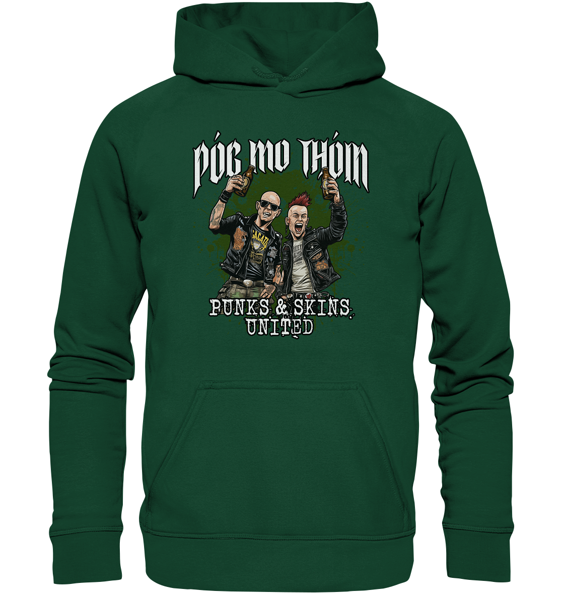 Póg Mo Thóin Streetwear "Punks & Skins United" - Kids Premium Hoodie