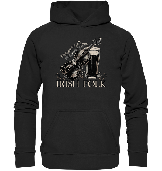 Irish Folk "Pint & Violin" - Kids Premium Hoodie