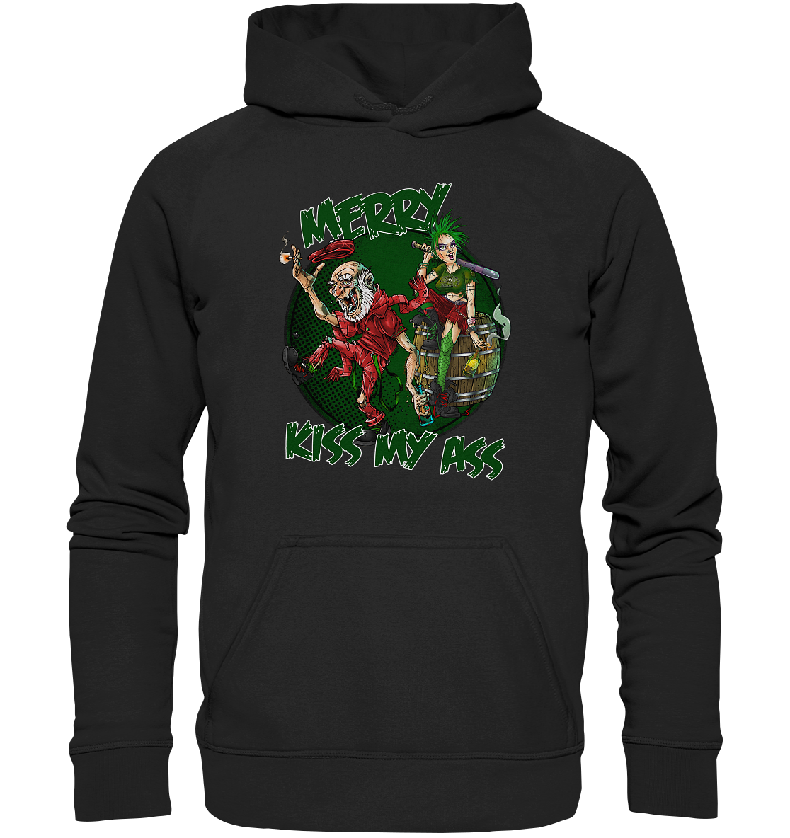 Merry Kiss My Ass (Christmas) - Kids Premium Hoodie