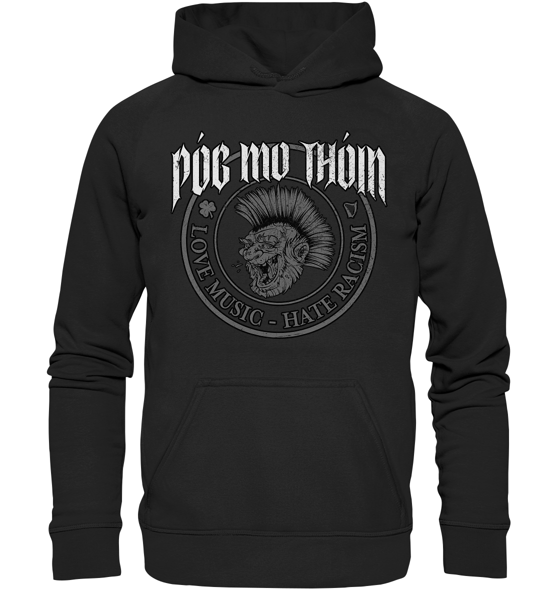 Póg Mo Thóin Streetwear "Love Music - Hate Racism" - Kids Premium Hoodie