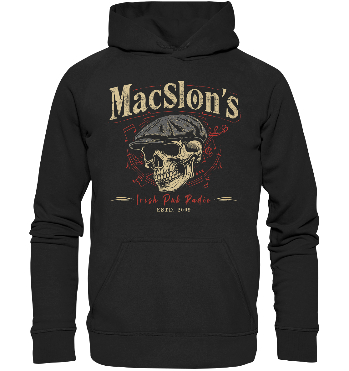 MacSlon's Irish Pub Radio "Estd. 2009 / Flatcap-Skull I" - Kids Premium Hoodie