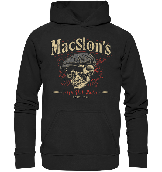 MacSlon's Irish Pub Radio "Estd. 2009 / Flatcap-Skull I" - Kids Premium Hoodie